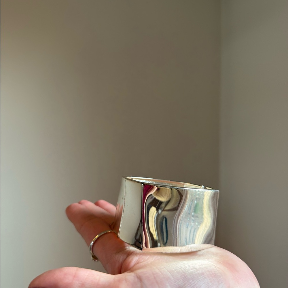 Wide Silver Cuff Bracelet